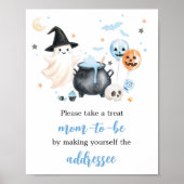 Blue Ghost Little Boo Umschlag-Station Schild (Vorne)