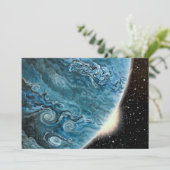 "Blue Giant" Planet Grußkarte Karte (Stehend Vorderseite)