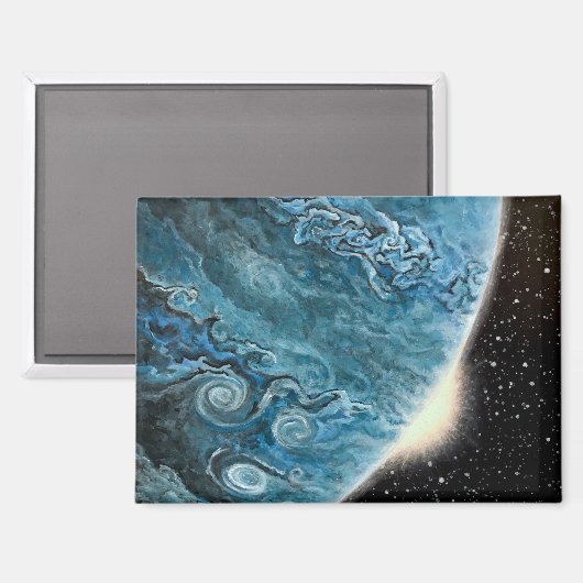 "Blue Giant" Planet Magnet (Vorderseite/Rückseite)