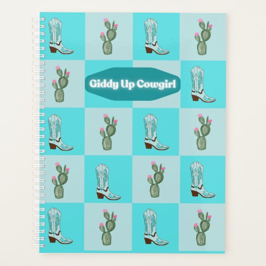 Blue Giddy Up Cowgirl Planer (Vorderseite)