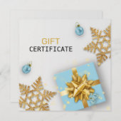 Blue Gift Gold Snowflakes Weihnachtsball Geschenkk (Vorne/Hinten)