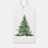 Blue Ginger Jar Christmas Tree Geschenkanhänger (Rückseite)