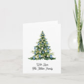 Blue Ginger Jar Christmas Tree Karte (Vorderseite)
