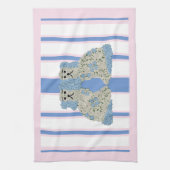 Blue Ginger Jar Jars Magnolia Staffordshire Hunde Geschirrtuch (Vertikal)