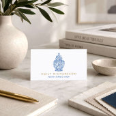 Blue Ginger Jar Potterie Logo Designer Weiß/Blau Visitenkarte