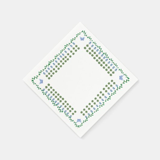 Blue Ginger Jars Jar Topiary Vine Serviette (Ecke)