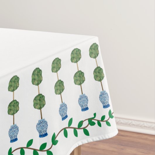 Blue Ginger Jars Jar Topiary Vine Tablecloth Tischdecke (Beispiel)