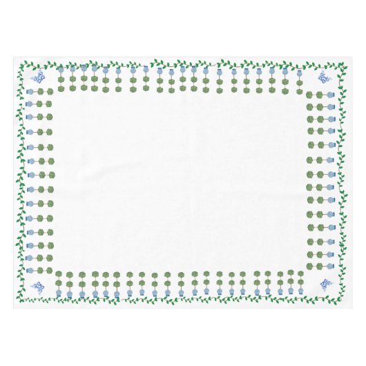 Blue Ginger Jars Jar Topiary Vine Tischdecke (Vorderseite (Horizontal))