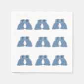 Blue Ginger Jars Staffordshire Hunde Serviette (Vorderseite)