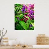 Blue Ginger und Bougainvillea Poster (Küche)