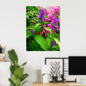 Blue Ginger und Bougainvillea Poster (Heimbüro)