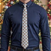 Blue Gingerbread Man Polka Dot Weihnachten Krawatte