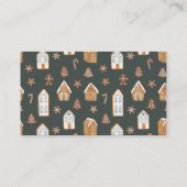 Blue Gingerbrot House Diaper Raffle Ticket Begleitkarte (Rückseite)