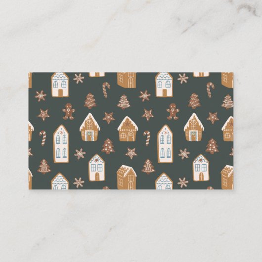 Blue Gingerbrot House Diaper Raffle Ticket Begleitkarte (Rückseite)