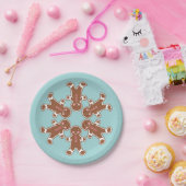 Blue Gingerbrot Snowflake Paper Teller (Party)