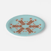 Blue Gingerbrot Snowflake Paper Teller (Schrägansicht)