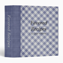 Blue Gingham 1,5" Custom Binder