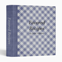 Blue Gingham 1" Custom Binder
