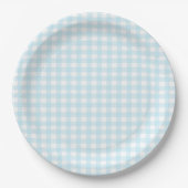 Blue Gingham 1 Pappteller (Vorderseite)