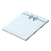 Blue Gingham 3 Notizblock (Rotiert)