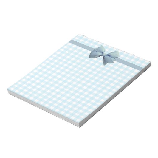 Blue Gingham 3 Notizblock (Rotiert)