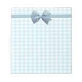 Blue Gingham 3 Notizblock (Vorderseite)