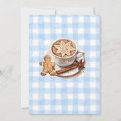 Blue Gingham A Merry Little Baby Shower Einladung (Rückseite)