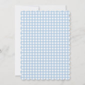 Blue Gingham Advice for Mama Baby Shower Stationar Einladung (Rückseite)