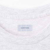 Blue Gingham Baby Boy Name Iron Etiketten (Befestigt)