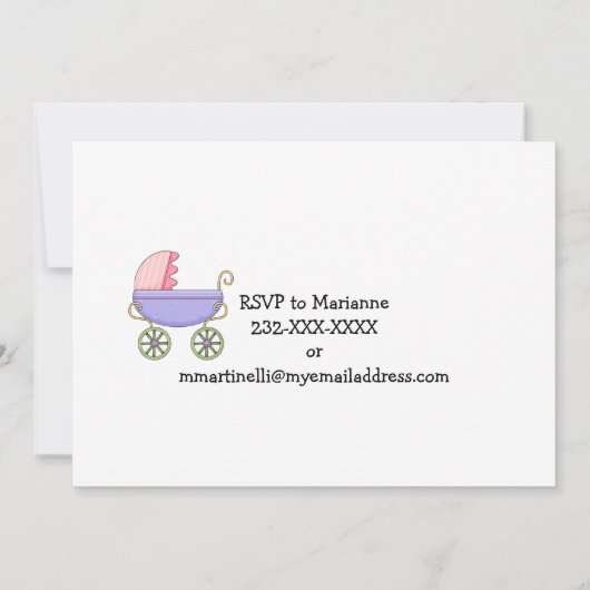 Blue Gingham Baby Boy Showeinladung Einladung (Rückseite)