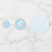 Blue Gingham Baby Dusche Konfetti (Rückseiten)