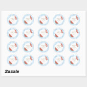 Blue Gingham Baby-Q Sticker (Blatt)