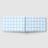 Blue Gingham Baby Shower Guest Book Gästebuch (Voll)