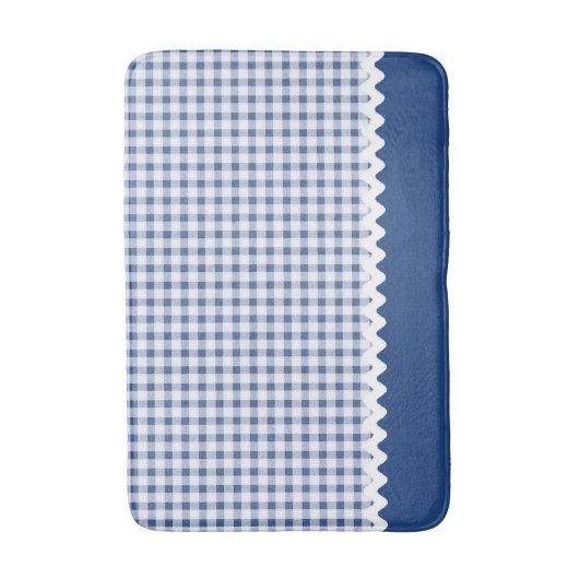 Blue Gingham Bath Mat Badematte (Vorderseite Vertikal)