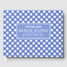 Blue Gingham Beach House Vermietung Gästebuch