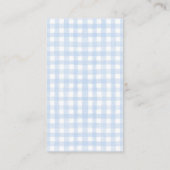 Blue Gingham Bear Baby Shower Boy Books for Baby Begleitkarte (Rückseite)