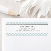 Blue Gingham Birth Ankündigung Address Labels (Insitu)
