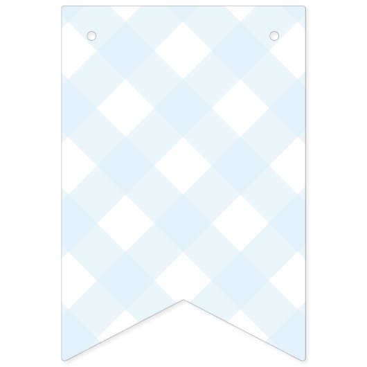 Blue Gingham Birthday Bunting Flag Banner (Erste Fahne)