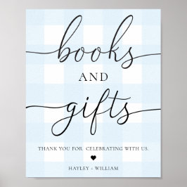 Blue Gingham Books and Gifts Poster