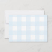 Blue Gingham Books for Baby Card Einladung (Rückseite)