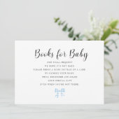 Blue Gingham Books for Baby III Einladung (Stehend Vorderseite)