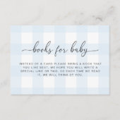 Blue Gingham Books Request Insert Card (Vorderseite)