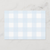 Blue Gingham Books Request Insert Card (Rückseite)