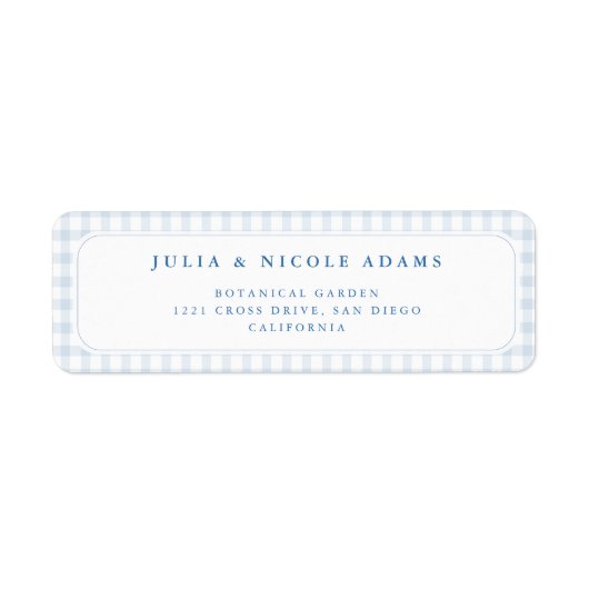 Blue Gingham Bow Heart Teddy Bear Baby Shower (Vorne)