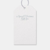 Blue Gingham Bow Wreath Gift Tag Geschenkanhänger (Rückseite)