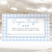 Blue Gingham Boy Baby Dusche Windel Raffenkarte Begleitkarte