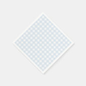 Blue Gingham Boy Baby Shower Serviette (Ecke)