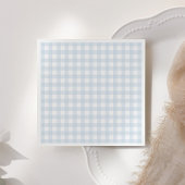 Blue Gingham Boy Baby Shower Serviette
