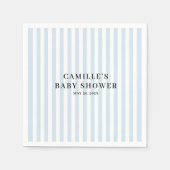 Blue Gingham Boy Baby Shower Serviette (Vorderseite)