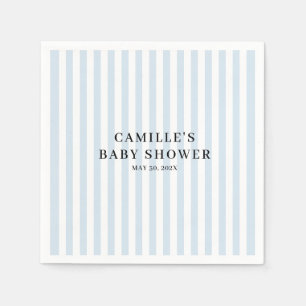 Blue Gingham Boy Baby Shower Serviette